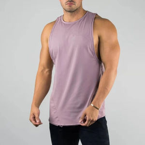 Camiseta asequible Stringer Muscle Fit Tank Tops Fitness Workout Shirt Spandex Diseño personalizado Hombres Gym Workout Tank Top Singlet - Product Image 6