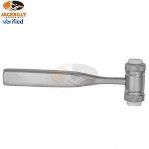 Maillet en os d'hydromel JACKBILLY Marteau chirurgical en acier inoxydable de 7 pouces Têtes en nylon remplaçables Instrument de chirurgie dentaire et orthopédique - Product Image 3