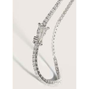 Pulsera de tenis clásica Diana de oro blanco con 2.90 quilates de diamantes y brazaletes - Product Image 4