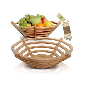 <b>Wooden</b> <b>storage</b> <b>basket</b> made for holding pet toys treats and accessories keeping bedroom kitchen or living room tidy - Product Image 1