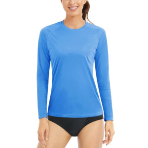 Meilleures ventes : Rashguard de natation une pièce à manches longues pour femme, léger, élastique, de haute qualité, avec logo personnalisé, en Spandex/Polyester - Product Image 6