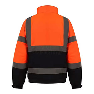 Workwear Customized <b>Design</b> Breathable Safety High Vis Winter Hooded Jacket with Front Logo Pakistan <b>Manufactured</b> Men's - Product Image 2