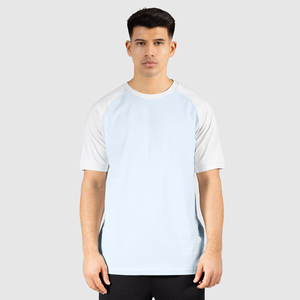 Camiseta de Manga Corta Raglán para Hombre, 100% Algodón, 200 Gramos, Alta Calidad Premium, Transpirable, Estilo Urbano, Ligera, para Fitness, Adulto - Product Image 1