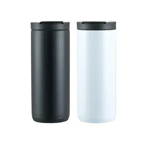 500ml <b>Double</b> <b>Wall</b> Stainless Steel Coffee <b>Mug</b> with Leakproof Lid - Product Image 1