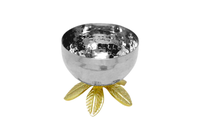 Bol de service de nourriture de décoration de dessus de table en métal d'aluminium argenté durable fait à la main pour manger à la maison pour les dates chocolat sec 50pcs