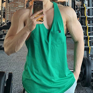 Camiseta sin mangas de poliéster para hombre, ropa de entrenamiento de secado rápido, Sexy, para la playa, servicio OEM - Product Image 4