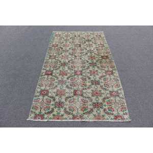 พรมสไตล์วินเทจตุรกี ขนาด 3.5x6.1 ฟุต พรมขนสัตว์สีแดง - Product Image 1