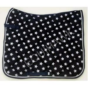 Ensemble de tapis de selle équestre d'équitation personnalisé de haute qualité doublure en polycoton avec voile au crochet équin et bandages de jambe de cheval - Product Image 1