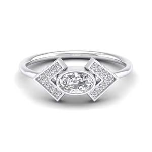 Anillos de diamantes cultivados en laboratorio de oro amarillo de 14 quilates de diseño lujoso, suministro al por mayor, joyería de lujo para mujer, anillos de regalo nupcial - Product Image 2