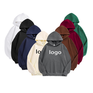 Haute qualité marron luxe blanc pleine fermeture éclair à capuche bouffée impression Streetwear personnalisé sans chaîne goutte épaule pull plaine hommes sweats à capuche - Product Image 4