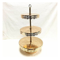 Meilleur prix ensemble de présentation de table du désert en métal doré rond bonbons fruits cupcake pâtisserie mariage anniversaire célébration décorations pour la maison
