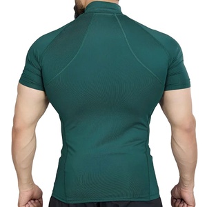 Camiseta Deportiva de Compresión para Verano, Cuello Redondo, 100% Algodón, Gruesa, Transpirable, Ecológica, para Correr, 180 Gramos - Product Image 2