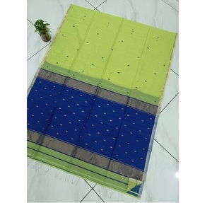 Sari indien ethnique en coton et soie Maheshwari, avec bordure de petits diamants, élégant, tissé à la main, pour les occasions spéciales - Product Image 4