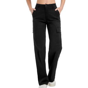 เสื้อผ้าแฟชั่นสตรีทแวร์กางเกงคาร์โก้สำหรับผู้หญิงเครื่องแต่งกายทันสมัยสีพื้นกางเกงคาร์โก้ระบายอากาศได้ดี - Product Image 5