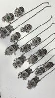 Boucles d'oreilles et collier lustre en métal oxydé Combo de bijoux Incroyable création Meetali pour le festival Navratri