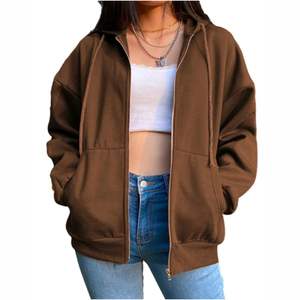 Sudadera con Capucha y Cremallera Marrón de Primera Calidad para Mujer, Sudadera Gruesa de Forro Polar para Invierno, Éxito de Ventas - Product Image 5