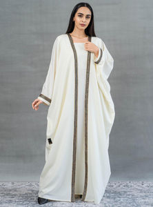 Wholesale Custom <b>Abaya</b> Turkey Islamic Clothing Luxury Stylish Petite <b>Abaya</b> <b>Women</b> Muslim Dress Dubai Ruffle Sleeves Satin <b>Abaya</b> - Product Image 6