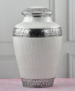 Urna de recuerdo de cenizas de metal moderna Ataúd elegante para mascotas para restos humanos - Product Image 1