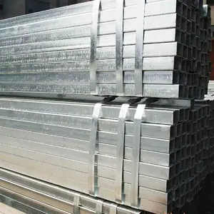 ASTM A500 seção oca galvanizada soldada 30x30mm A36 perfil de aço suave ms tubo retangular tubo quadrado