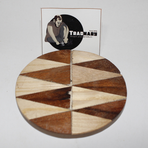 Posavasos de Acacia Posavasos de MDF Posavasos de madera de acacia Posavasos de madera de diseño en zigzag Tapetes de mesa de madera de Tradnary Pvt Ltd - Product Image 1