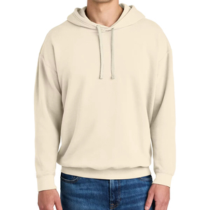 Sudadera con capucha de manga larga para hombre, 100% poliéster, con cremallera, estampado digital, efecto lavado, estampado en relieve, teñido liso, para invierno - Product Image 1