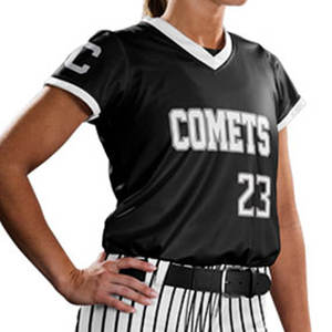 Ensemble d'uniformes de softball unisexe de qualité supérieure, personnalisé, imprimé, design à 2 boutons, style sans manches pour des performances améliorées, respirant - Product Image 5