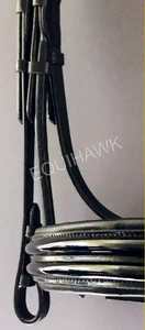 Brida de caballo de cuero de primera calidad con herrajes de acero inoxidable Riendas de equitación occidentales Conveniente para uso ecuestre - Product Image 2