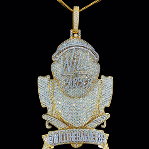 Moissanita VVS de Oro Rosa de la Mejor Calidad, Corte Brillante, Certificado GIA, Chapado en Oro de 10K, Cierre Personalizado con Letra, Unisex, Estilo Hip Hop - Product Image 6