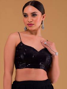 Ensemble Lehenga Choli Noir de Haute Qualité en Tissu Georgette Premium FATEMA FASHION Séchage Rapide Offre en Gros Idéale pour les Fêtes - Product Image 5