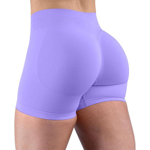 Seamless Booty Shorts with Toning Scrunch Detail <b>for</b> <b>Women</b> High-Waist Design Yoga Fitness Workout Comfortable Polyester Spandex - Product Image 3
