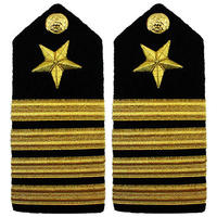 Épaulettes personnalisées pour uniformes avec insigne de grade brodé et fixation à crochet