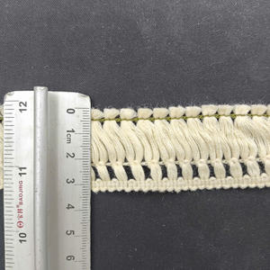 Vintage Eco-Friendly Woven <b>Lace</b> Dog 3.3cm Width Cotton Fringe Trim for Home Decor - Product Image 2