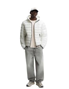 Chaqueta acolchada de mezclilla personalizada Vintage para hombre, impermeable, transpirable, con capucha de burbuja, precio al por mayor, servicio OEM para invierno - Product Image 1