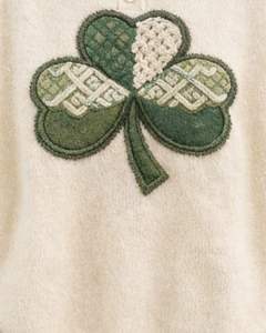 Suéter de Punto Personalizado para Mujer, Cuello Polo, Diseño de Parches, Verde, Jersey, Manga Larga, Bordado de Trébol, Informal, para Invierno - Product Image 4