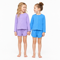 Ensemble de vêtements de sport pour filles, haut à manches longues en tissu yoga et short, vêtements de sport pour enfants pour l'école, les jeux en plein air, logo, couleur, taille et motif personnalisés