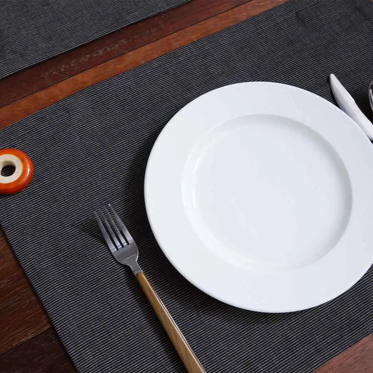 Tapetes de mesa retangulares 100% algodão com nervuras, resistentes ao calor natural, absorvente de água, para mesas de jantar, festas e eventos, reutilizáveis