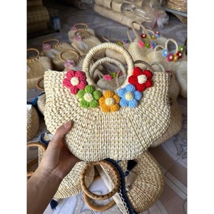 Natural Water Hyacinth Eco-Friendly Rectangle Home Decor <b>Storage</b> <b>Basket</b> with Handle for Clothing and Multi-Purpose Use - Product Image 4