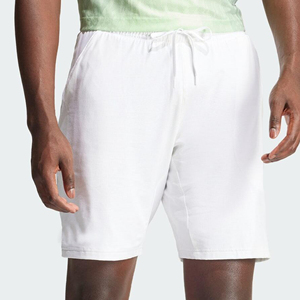 Short de tennis décontracté pour hommes, confortable et respirant, en toile, teint uni, motif solide, poches taille élastique - Product Image 1