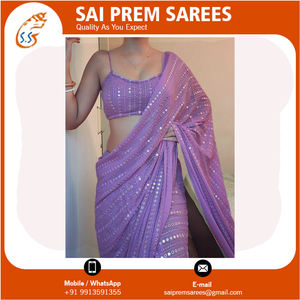 ผ้าจอร์เจตต์เนื้อนุ่มหนัก ประดับด้วยงานปักเลื่อมสวยงาม ดีไซน์ล่าสุด ราคาไม่แพง - Product Image 6