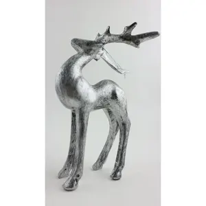 Paire de flamants roses en métal artisanal, décoration de jardin, décoration de pelouse, sculpture de bureau haut de gamme, sculpture moderne chinoise, Zahid Exports - Product Image 1