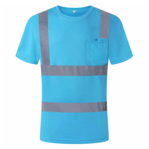 Camisetas de Seguridad Reflectantes Negras para Hombre, 100% Poliéster, Transpirables, Cómodas y de Alta Calidad - Product Image 4