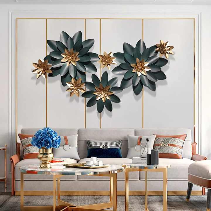 Durabe Unique Floral Designer Metal Wall Art Hanging Frame for Living Room Bedroom Hall or Wedding for Diwali Gifting