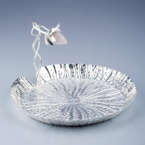 Handcrafted Leaves Design Platter for Home Entertaining Charming Leaves Serving Platter for Garden Parties - Product Image 1