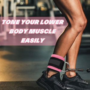 Fitness Padded <b>Ankle</b> Straps Gym Fitness Accessories Weight lifting Custom Logo <b>Ankle</b> Straps - Product Image 2