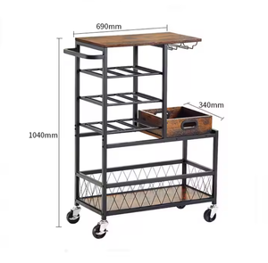 Estante de vino independiente de 5 niveles personalizado de fábrica con soporte para gafas Soporte de licor versátil de 3 niveles para Barra de casa - Product Image 6