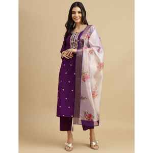 CONJUNTOS DUPATTA DE MODA PARA MUJERES Y NIÑAS HERMOSA TELA DE ORGANZA IMPRESA DIGITAL - Product Image 1