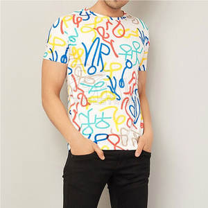 Recién llegado, camiseta de sublimación de manga corta, ropa de punto informal hecha de algodón premium y fibra de bambú - Product Image 3