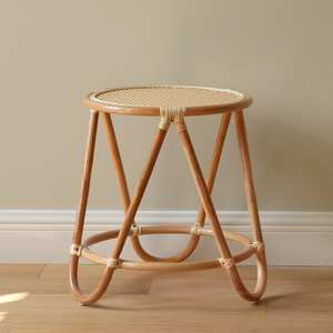 Eco friendly natural side <b>table</b> modern design cheapest price circle <b>rattan</b> <b>tables</b> for rooms decor - Product Image 1