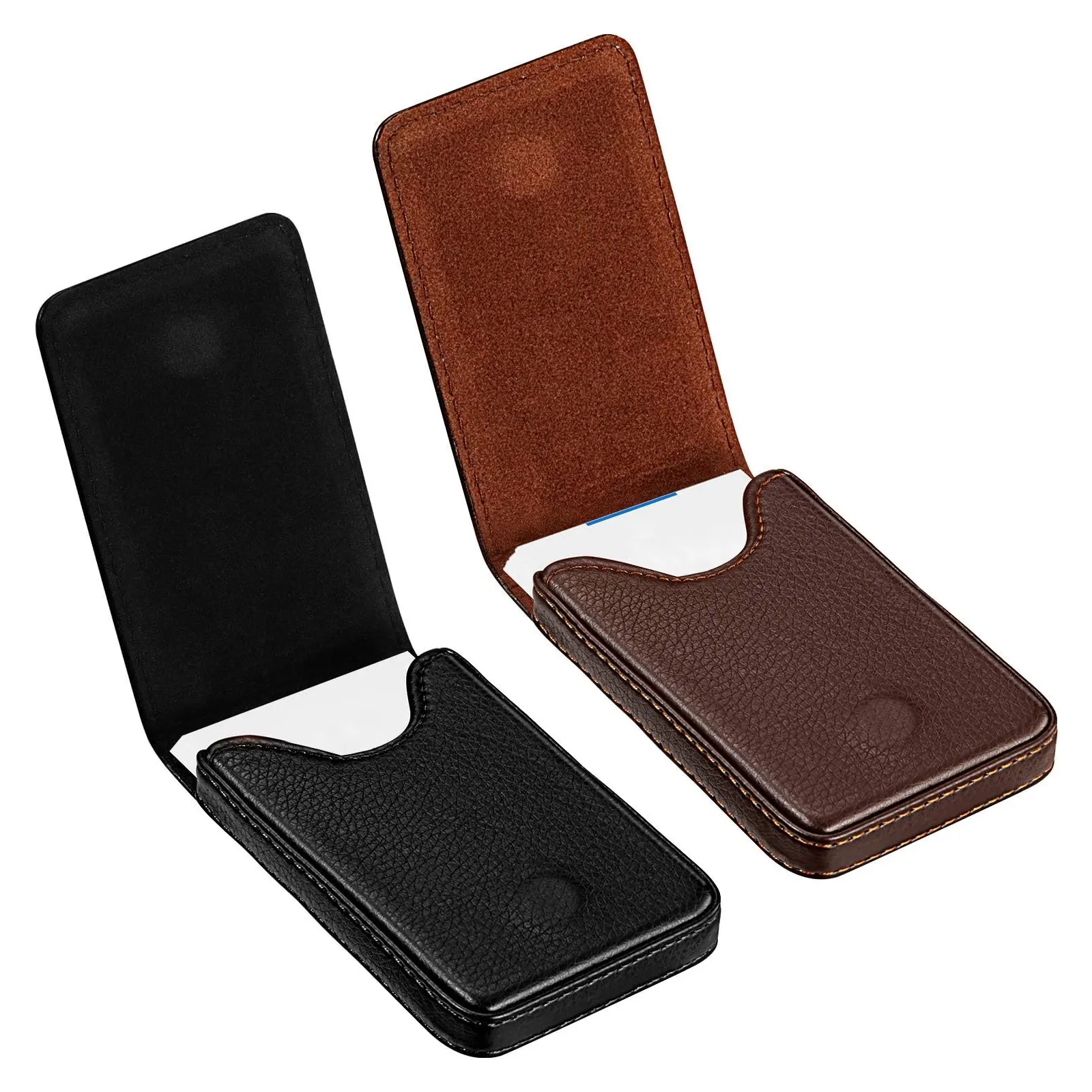 Real Leather Card Box Customized Outdoor Documents Arranging High Quality Leather Card Holder