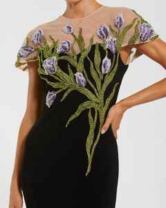 Lüks Kadın Abiye Kokteyl Elbisesi Zarif Kolsuz Sade Stil Işıltılı A Kesim Silüet Nefes Alabilen Desenli Balo Elbisesi - Product Image 6